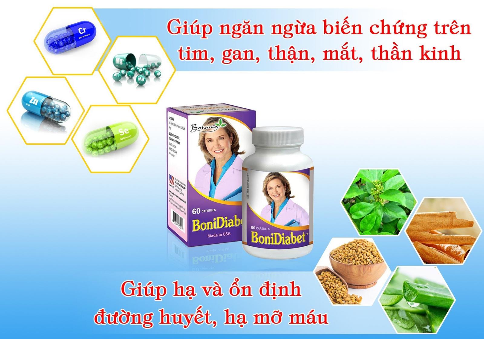 Thành phần và công dụng của BoniDiabet+